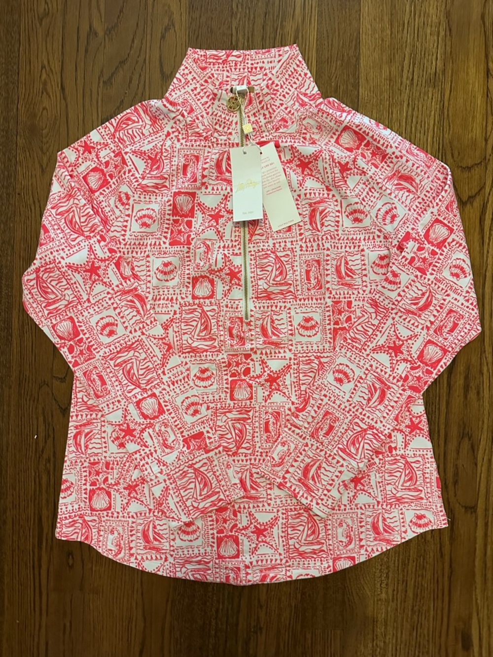 NEW! Lilly Pulitzer Skipper Popover. Mizner Red. S. NWT - Picture 5 of 6